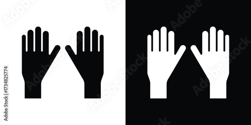 Gloves icons. silhouette icons for ui designs