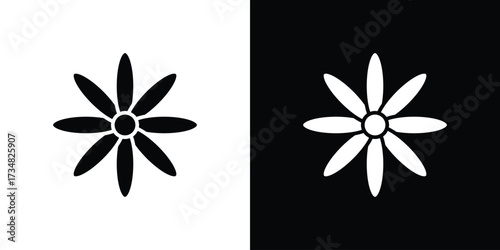 Gerbera icons. silhouette icons for ui designs