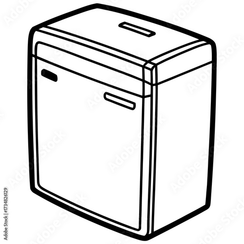 Vector illustration of a modern refrigerator icon scalable eps graphic design element silhouette Vector white background