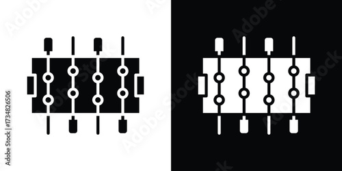 Foosball icons. silhouette icons for ui designs