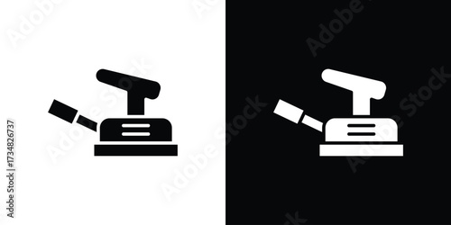 Floor sanding machine icons. silhouette icons for ui designs