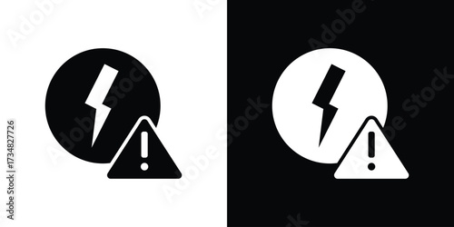 Electric Problem icons. silhouette icons for ui designs