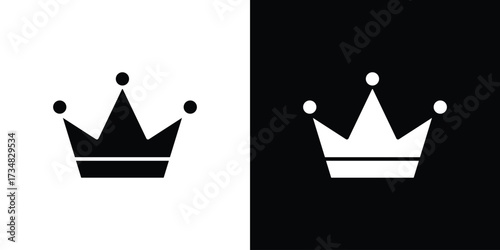 Crown icons. silhouette icons for ui designs