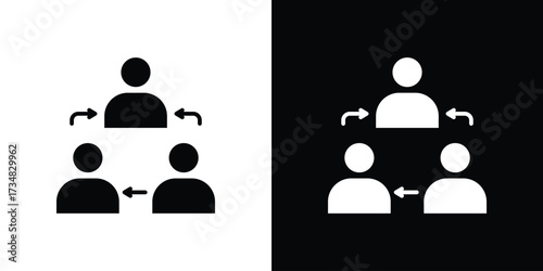 Coordinate icons. silhouette icons for ui designs