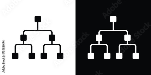 Consolidation icons. silhouette icons for ui designs