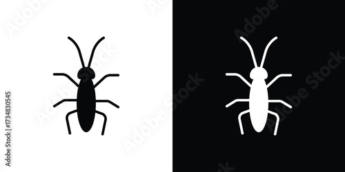Cockroach icons. silhouette icons for ui designs