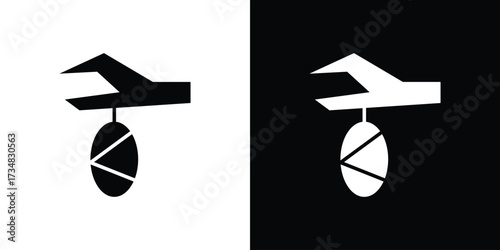 Cocoon icons. silhouette icons for ui designs