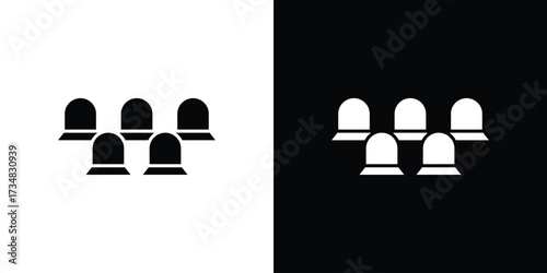 Cinema seat icons. silhouette icons for ui designs
