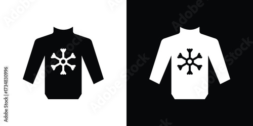 Christmas sweater icons. silhouette icons for ui designs