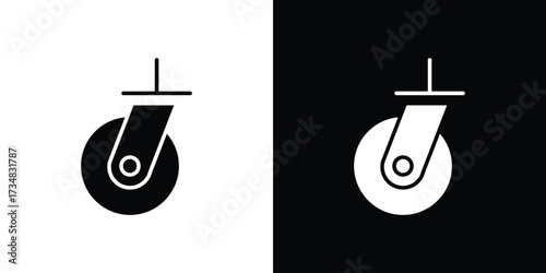 Cart trolley wheel icons. silhouette icons for ui designs