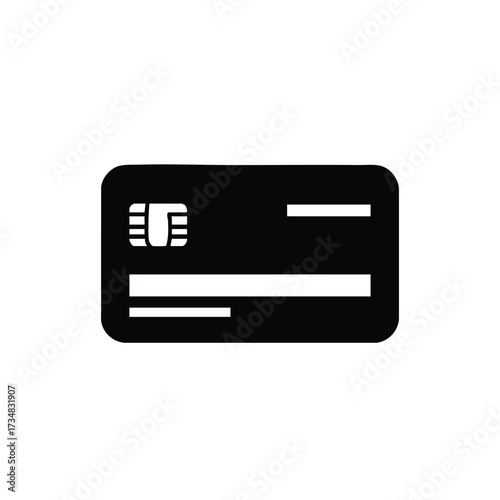 Close-up of a modern contactless bank card with chip and magnetic strip on a plain