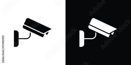 CCTV icons. silhouette icons for ui designs