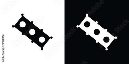 Car gasket icons. silhouette icons for ui designs
