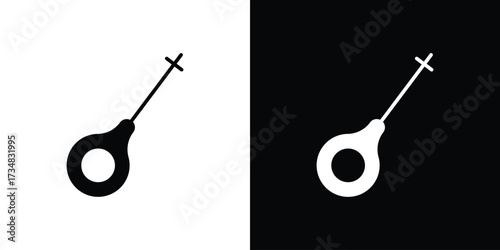 Car dipstick icons. silhouette icons for ui designs