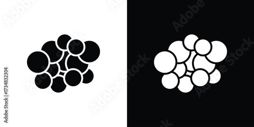 Cancer icons. silhouette icons for ui designs