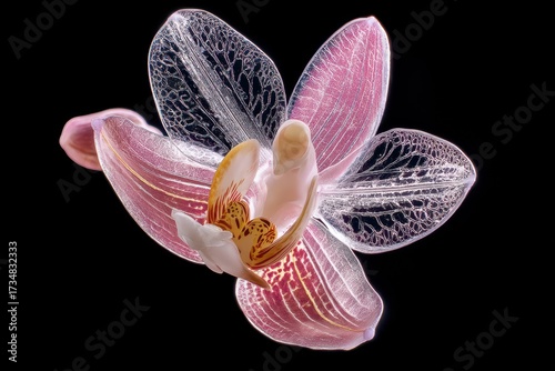 Delicate orchid with transl...