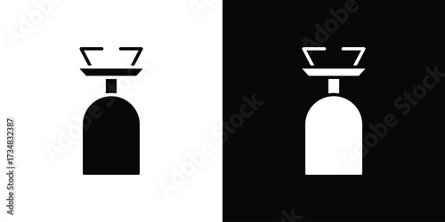 Camping gas icons. silhouette icons for ui designs