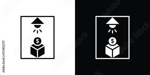 Business incubator icons. silhouette icons for ui designs