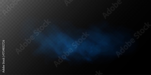 Abstract smoky PNG background in blue tones with dark mood