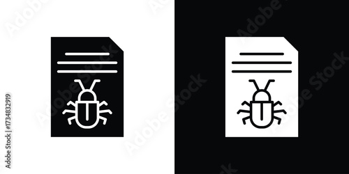 Bug report icons. silhouette icons for ui designs