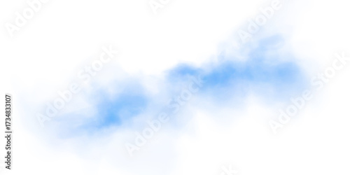 Colorful smoke PNG cutout on transparent background. Realistic watercolor texture