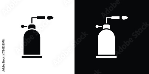 Blowtorch icons. silhouette icons for ui designs