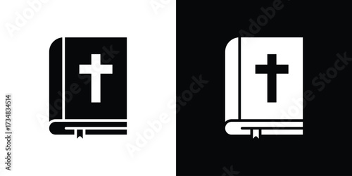 Bible icons. silhouette icons for ui designs