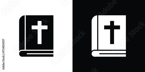Bible icons. silhouette icons for ui designs