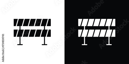 Barrier icons. silhouette icons for ui designs