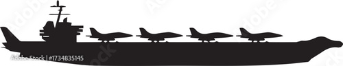 naval aircraft carrier side view vector ai eps jpeg png high detail warship silhouette