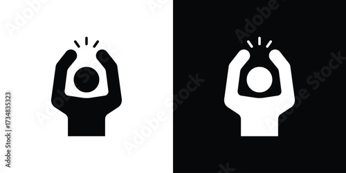 Anxiety icons. silhouette icons for ui designs