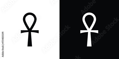 Ankh icons. silhouette icons for ui designs