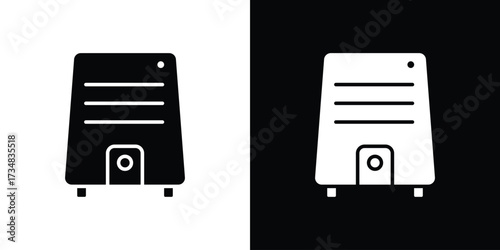 Air purifier icons. silhouette icons for ui designs