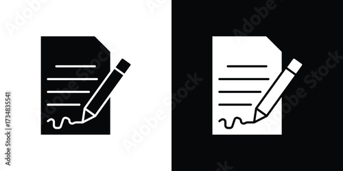 Agreement icons. silhouette icons for ui designs