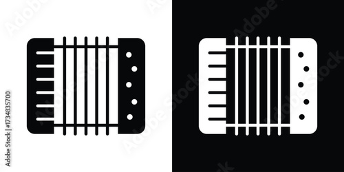 Accordion icons. silhouette icons for ui designs