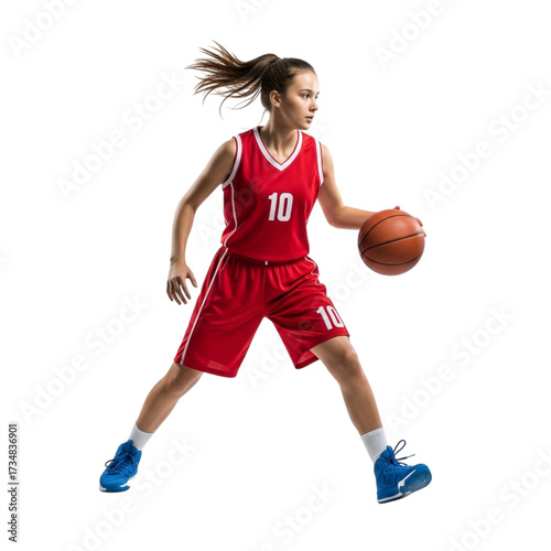 Illustration of basketball player isolated isolated on transparent background