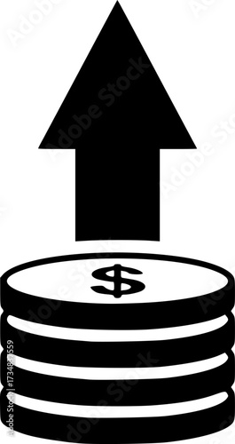 Dividend icon design illustration. icon concept in flat
