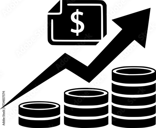 Dividend icon design illustration. icon concept in flat
