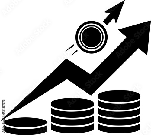 Dividend icon design illustration. icon concept in flat
