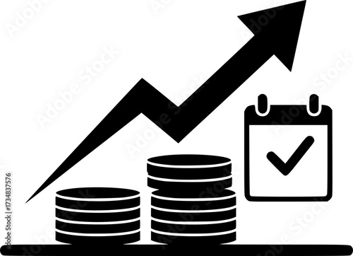 Dividend icon design illustration. icon concept in flat
