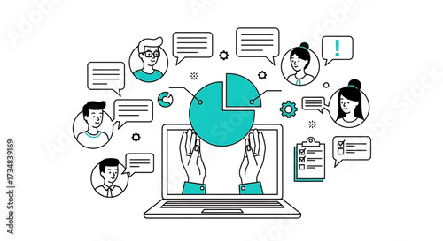 Creative concept vector illustrations showing design, art, and idea generation. Includes teamwork, brainstorming, and creative process elements for modern projects.	