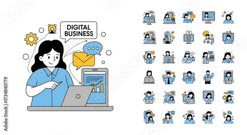 Creative concept vector illustrations showing design, art, and idea generation. Includes teamwork, brainstorming, and creative process elements for modern projects.	