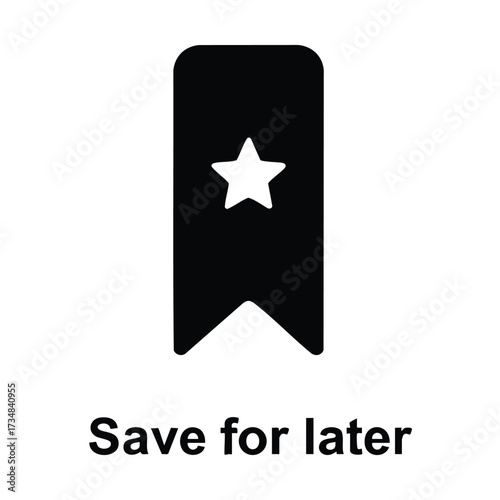 Bookmark with a star emblem and a ribbon shape, symbolizing achievement, recognition, or importance in a digital or printed format