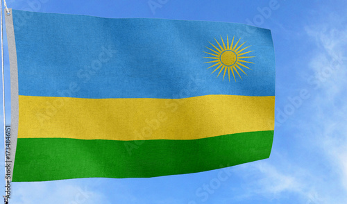 Bild auf Leinwand Rwanda flags displayed side by side for comparative and multi-flag presentations