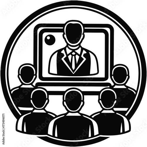 video conference icon vector icon