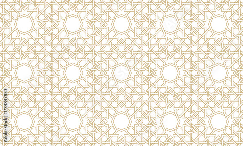 Seamless geometric pattern in authentic arabian style.