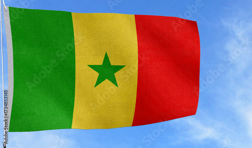 Konstfotografi Senegal flags displayed side by side for comparative and multi-flag presentations