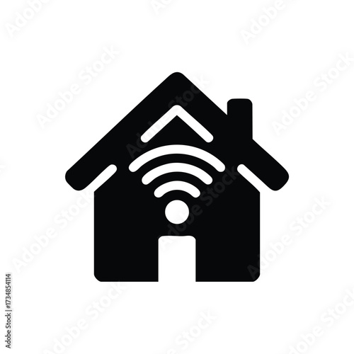 Smart Home with Wi-Fi Signal Representing Modern Wireless Connectivity and Intelligent Technology Integration
