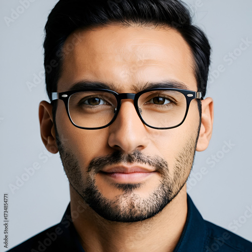 a man wearing glasses