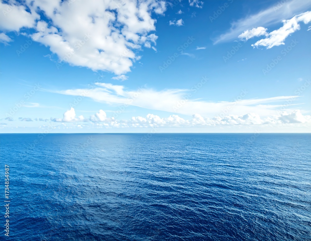 Fototapeta premium Vast ocean meets a vibrant sky